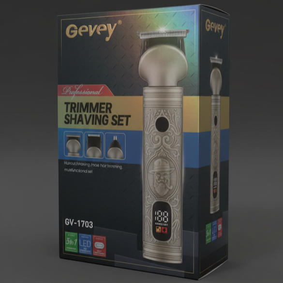 ✨ Afeitado de Barbero en Casa– Rasuradora Gevey 3 en 1