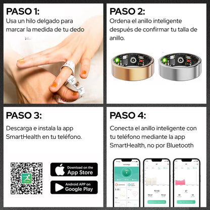 Anillo Inteligente - Monitorea tu salud, sueño y actividad física🩸