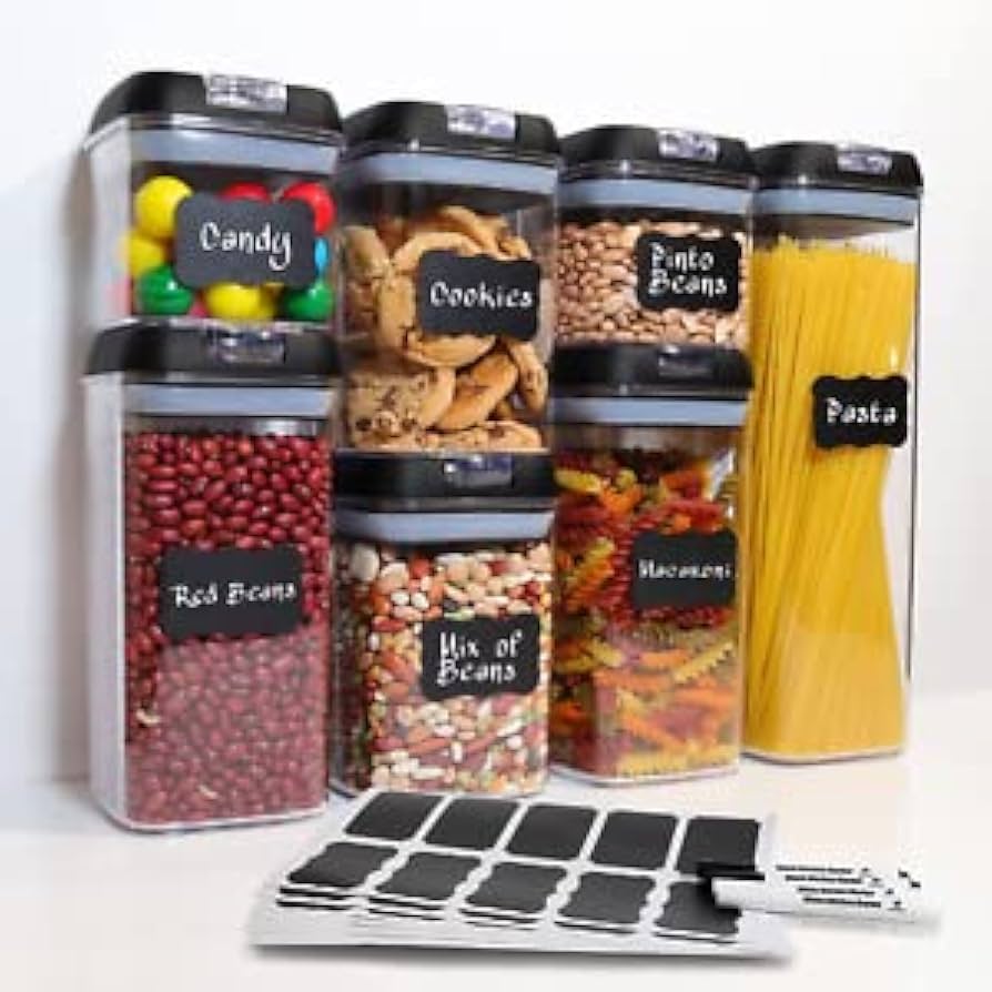 Set de 7 Contenedores Herméticos – Mantén tu comida fresca y tu cocina ordenada