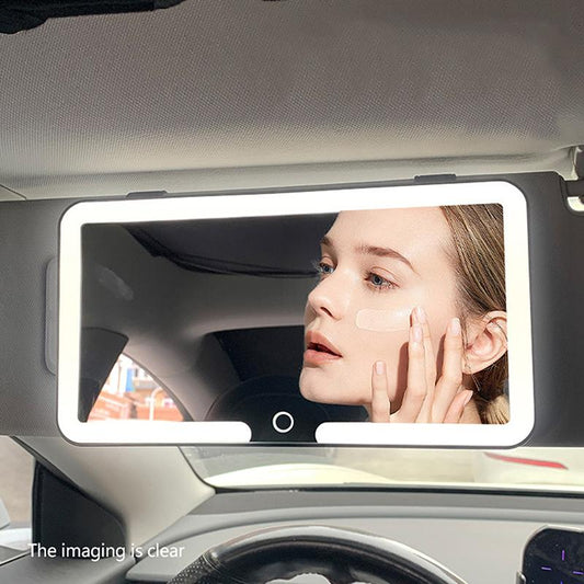 Espejo de maquillaje | Con luz LED para visera de automóvil