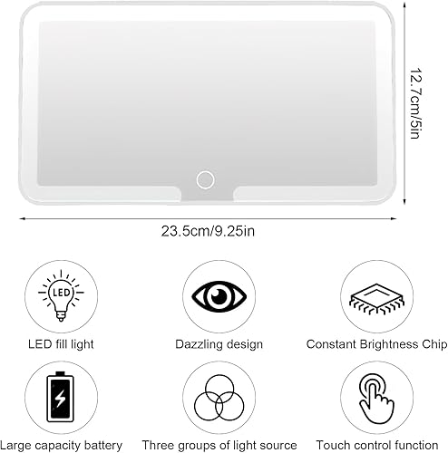 Espejo de maquillaje | Con luz LED para visera de automóvil