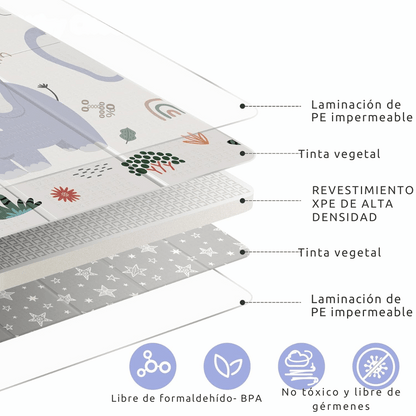 Alfombra Plegable Antigolpes Reversible – Doble Diseño, Antideslizante y Fácil de Limpiar