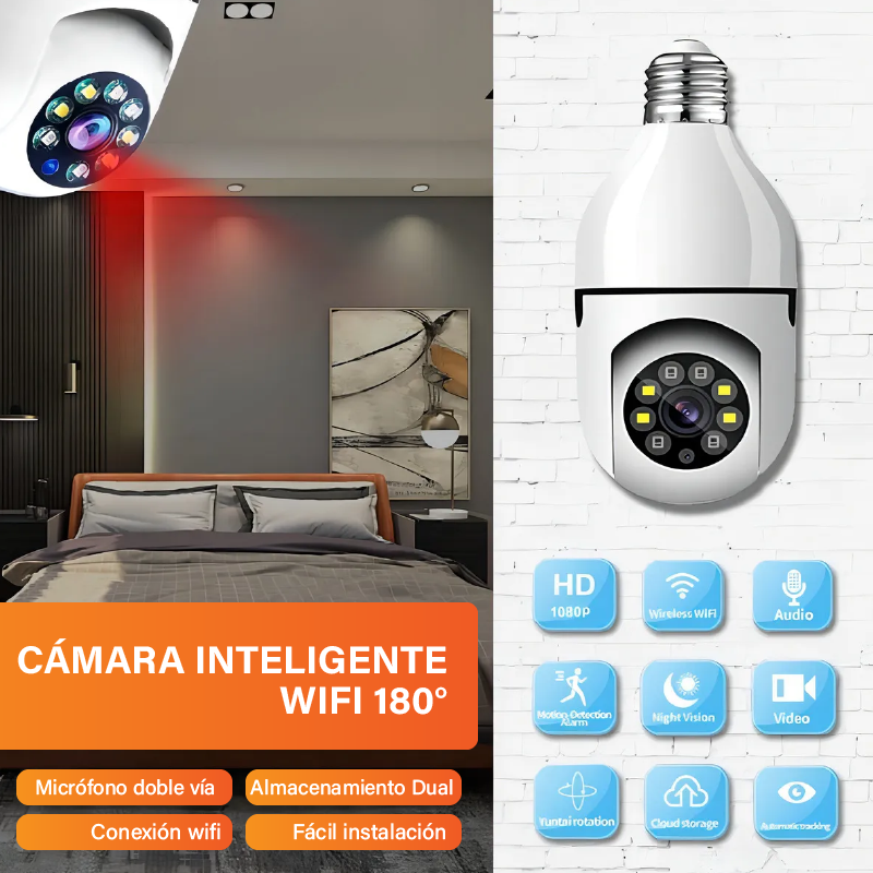 Cámara de Seguridad Inteligente WiFi AH-TSH10 - Protegé tu hogar en segundos, desde cualquier lugar
