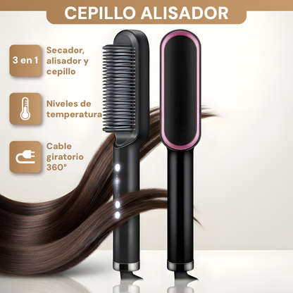 🔥 SECADOR Y ALISADOR DE PELO 3 EN 1 🔥 Cabello liso y brillante en minutos