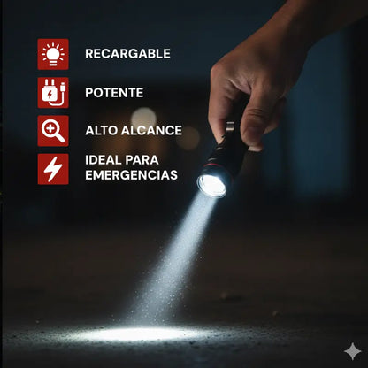 Linterna Táctica XML de Alta Potencia – Recargable, Resistente y Multiuso 🔦