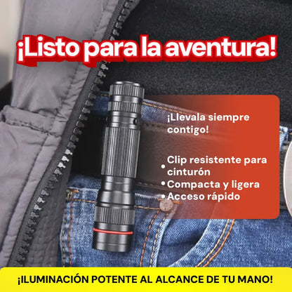 Linterna Táctica XML de Alta Potencia – Recargable, Resistente y Multiuso 🔦