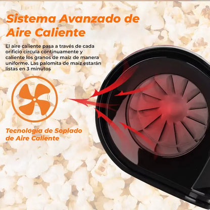 Máquina de Palomitas de Maíz – Prepara palomitas en solo 3 minutos, sin aceite y con el mejor sabor🍿