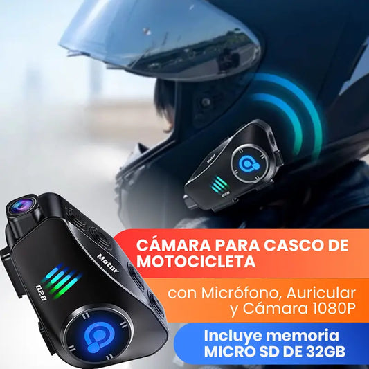 Cámara para Casco de Motocicleta con Micrófono