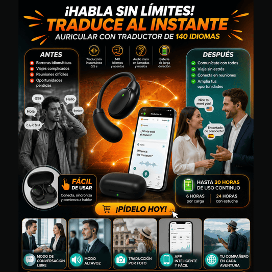 Auriculares con traductor de idiomas