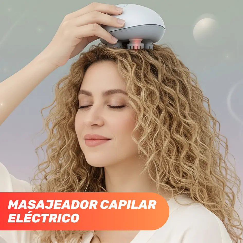 Masajeador capilar con terapia de luz roja para un cabello más fuerte y brillante
