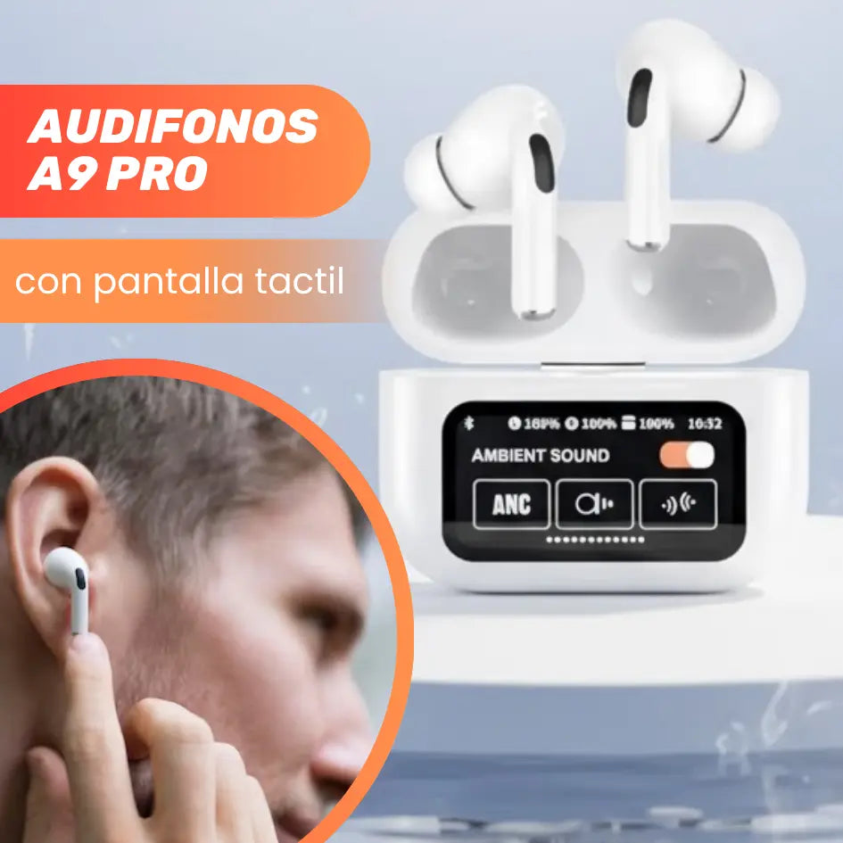 Audífonos a9 pro con pantalla táctil