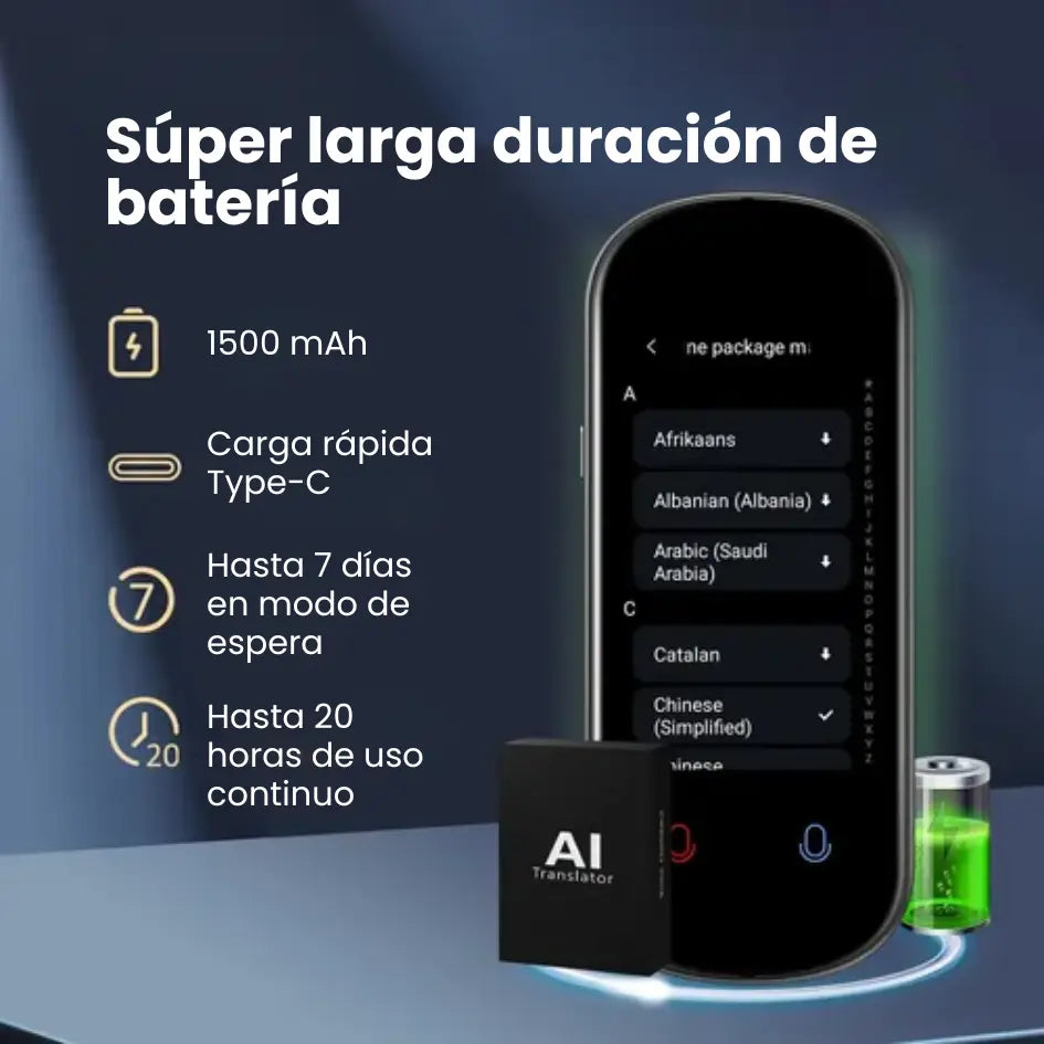 Traductor de voz AI instantáneo Z2