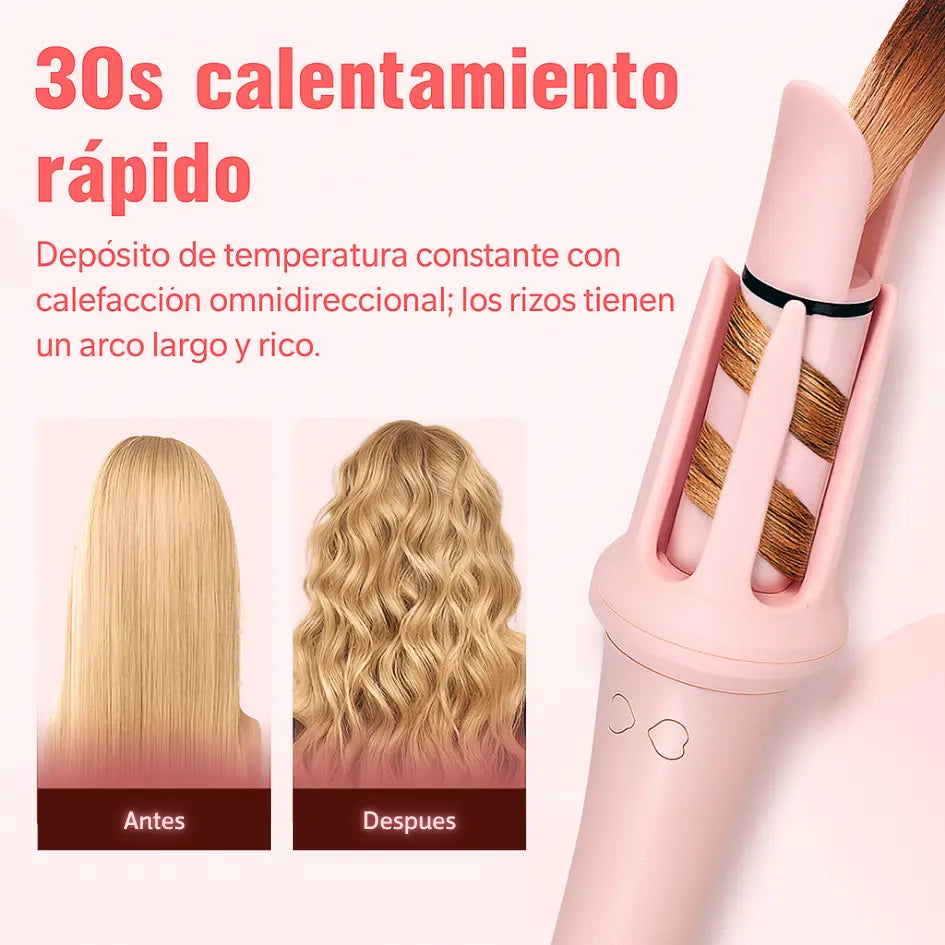 Rizador de cabello automático con cabezal giratorio