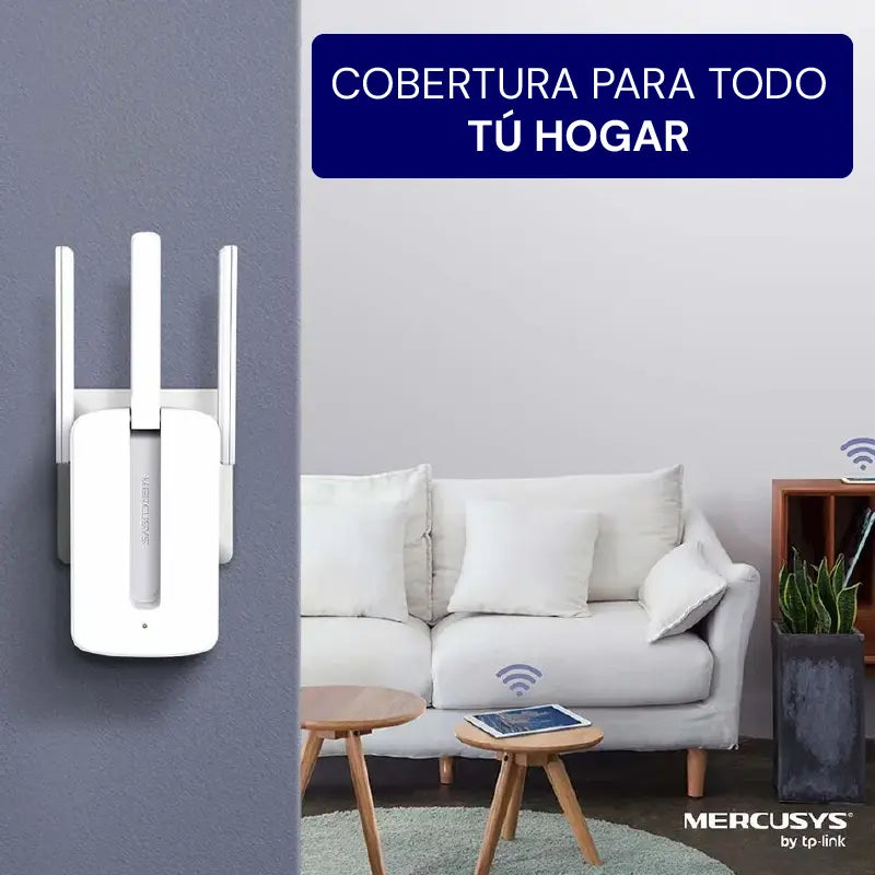 Repetidor Wi-Fi Mercusys MW300RE – Señal estable y cobertura extendida en toda tu casa🛜