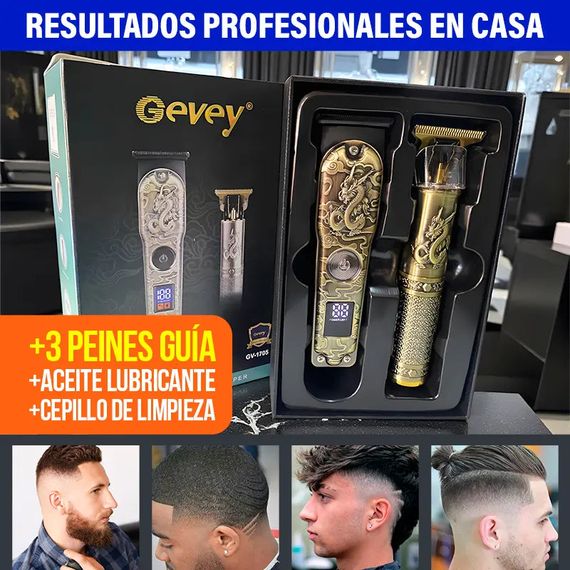 ✂️ Rasuradora Profesional Gevey GV-1705: cortes precisos con potencia de barbería en casa